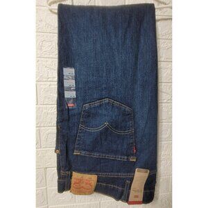 Levi’s LEVIS 505 Regular Fit Jeans 52x34 Dark Wash Stretch Denim NWT Big & Tall
